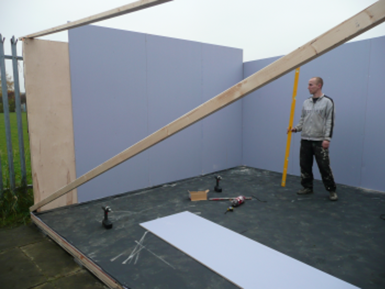 Standard Sound Proofed Music Room Case Study Under Construction 12