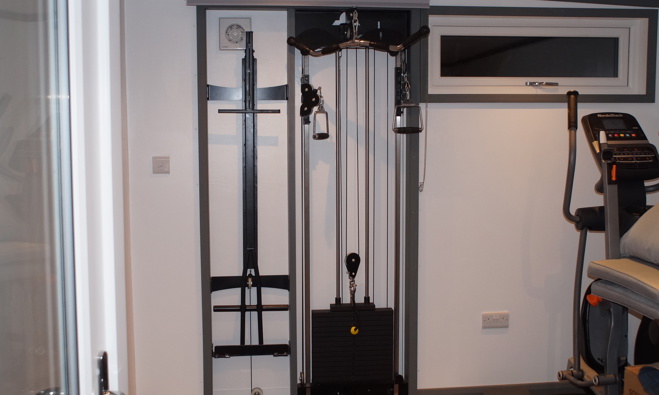 Space saving Gym for a garden studio